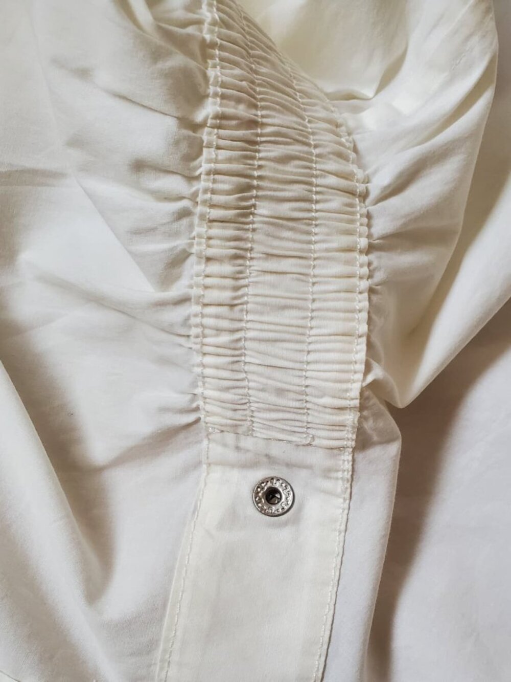 Armani Exchange White Cotton Fit & Flare Shirt Dress, 6 - Picture 3 of 14